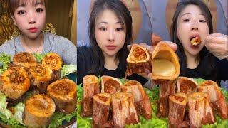 Chinese Food Mukbang Eating Show | sheep bone marrow, 양 골수,  羊骨髓, 羊の骨髄 | ASMR Challenge #711
