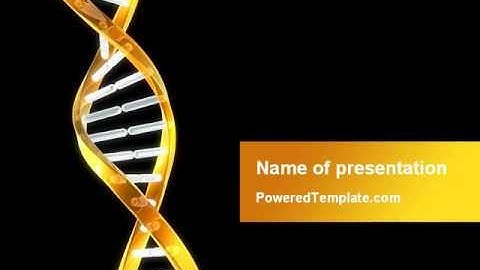 Gold DNA String PowerPoint Template by PoweredTemplate.com