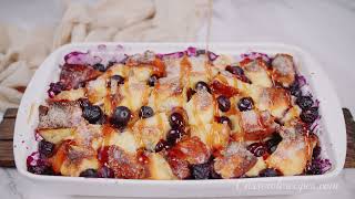 Blueberry french toast casserole