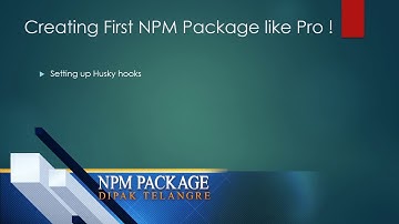 06 Add Husky hooks :  Creating first NPM package like Pro !