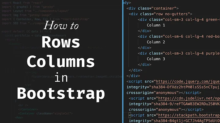 How to use bootstrap rows and columns in HTML | Learn HTML & CSS | Responsive Web Design