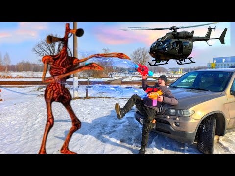 НАПАДЕНИЕ на СИРЕНОГОЛОВОГО. СЕРГЕЙ и ЮЛЯ в тылу ВРАГА. ФИЛЬМ// Siren Head Horror YS SHOW