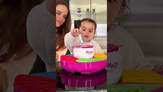 My toddler makes Homemade Gummy Bear Candies. So fun! #cute #gummybear