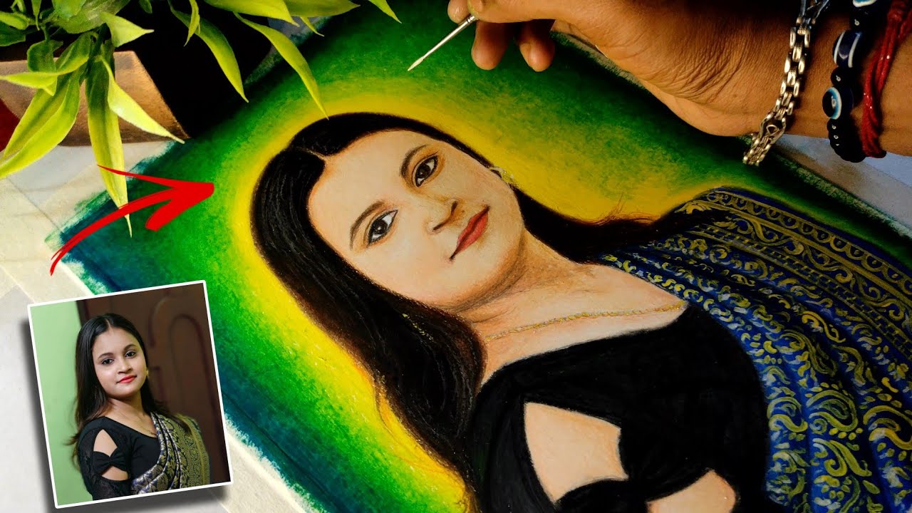 My Sister | Drawing With Oil Pastel