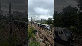 Elizabeth Line 345025 passing West Ealing Footbridge 2/9/25