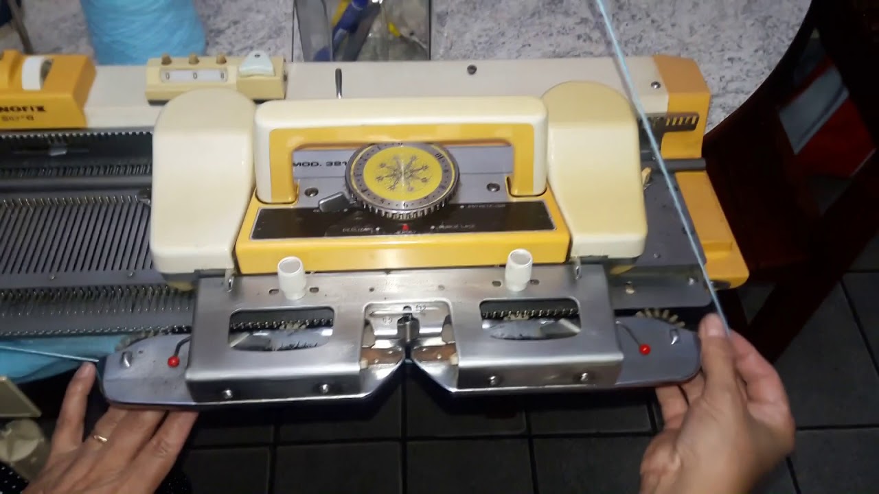 Tecendo Listras com a Máquina Lanofix - Ponto Recoger em 2 Cores