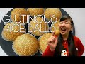 Homemade Sesame Glutinous Rice Balls with Peanuts