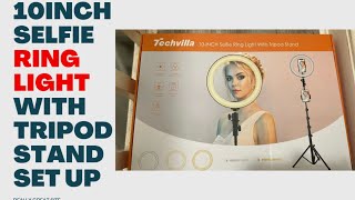 HOW TO SET UP THE 10inch SELFIE RING LIGHT WITH TRIPOD STAND