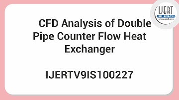 CFD Analysis of Double Pipe Counter Flow Heat Exchanger