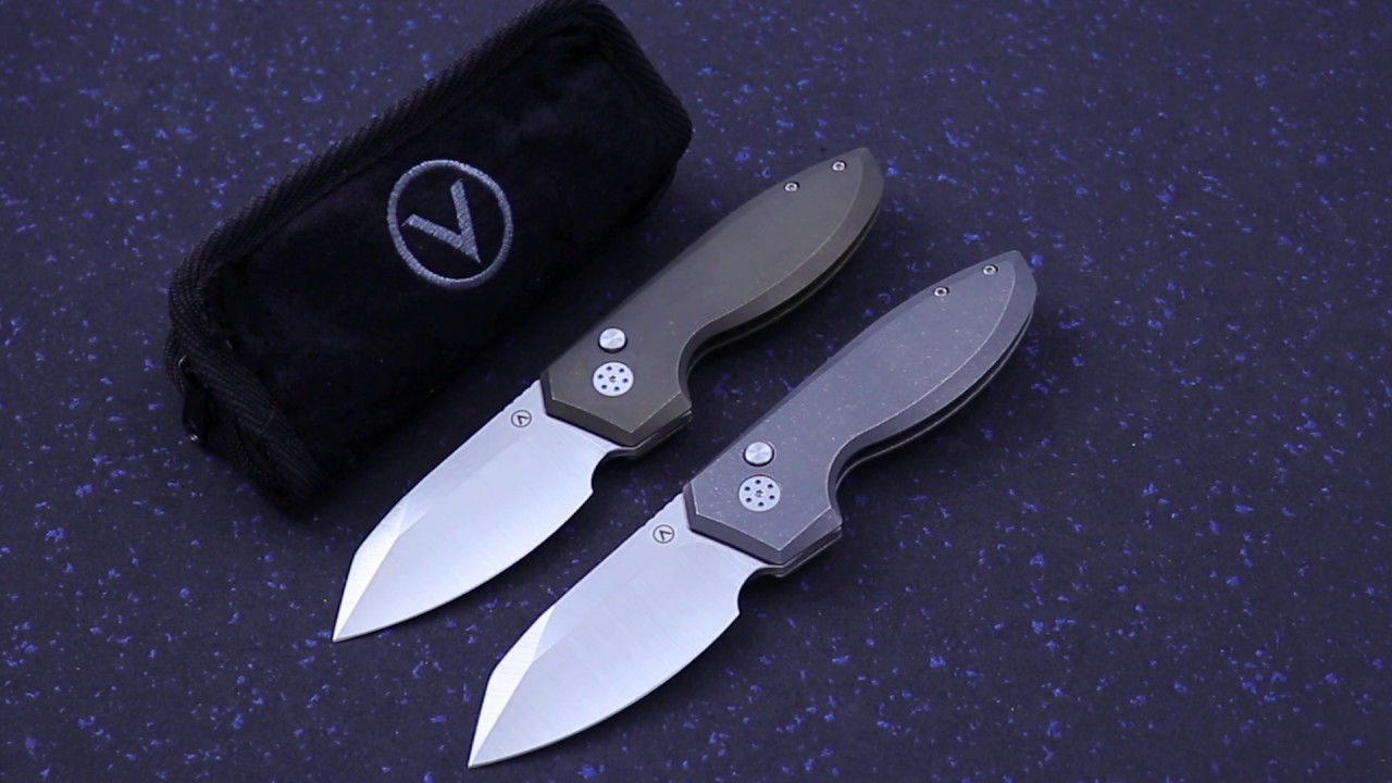 Alliance Designs Slim Pickins Titanium Button Lock Flipper Knife 