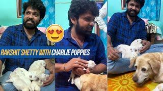 Rakshit Shetty Introduces Charlie Puppies | Super Cute ❤😍 | #777charlie | Manastars