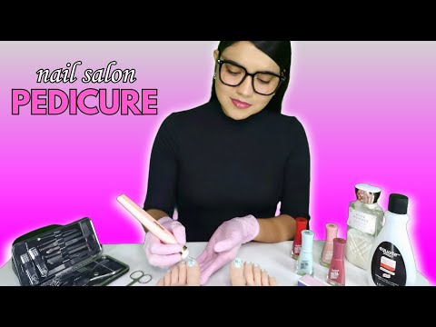 ASMR Soft Spoken Haciéndote las UÑAS Acrilicas 💅🏻 Pedicure Realista ✨