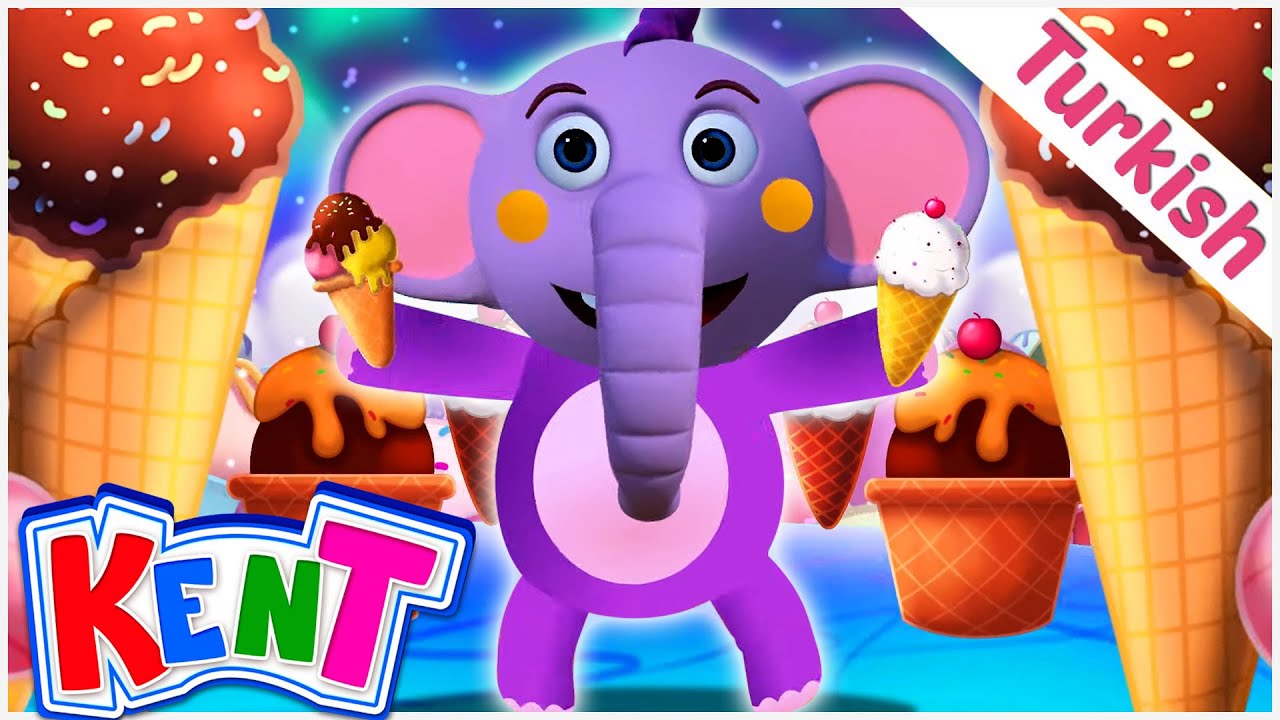 ⁣Kent The Elephant | Dondurma ile Renkleri Öğrenin | Çocuklar Videoları | Sevimli Fil Kent