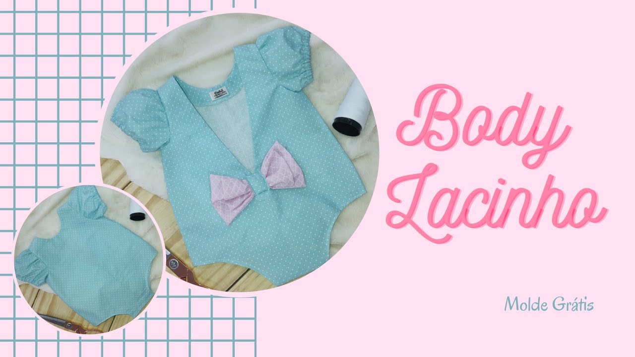 Costura Infantil-Body Decotado Com Lacinho #MoldeGratis #PatronesGratis #FreePattern