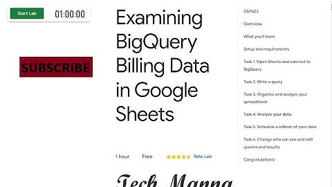 Examining BigQuery Billing Data in Google Sheets || Full Solution ||GO! A startup & growth mindset