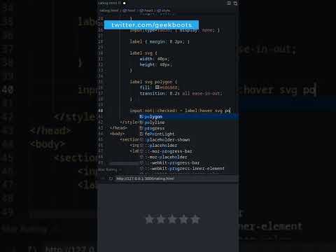 How to Create 5 Star Rating using HTML CSS only | Geekboots - YouTube