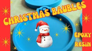 Crackle Effect Epoxy Resin Christmas Decorations