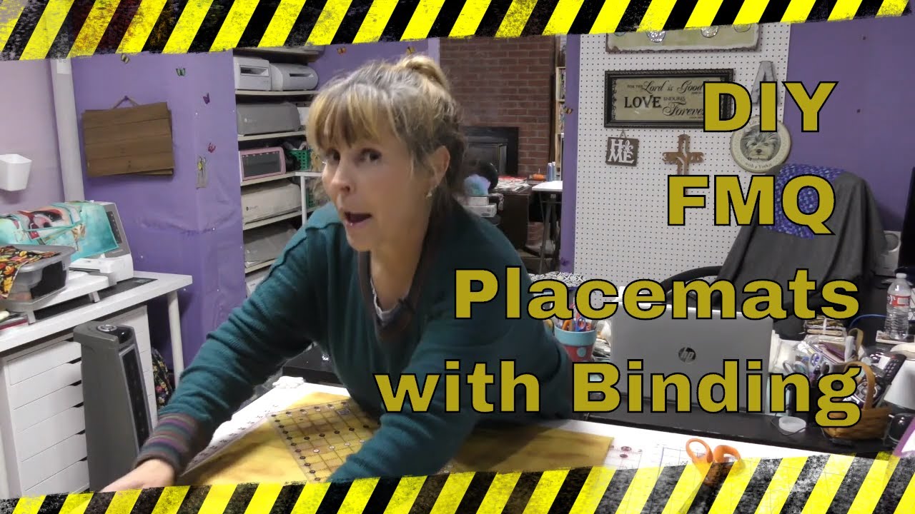 DIY Quilted Placemats using Quilt as You Go and Free Motion Quilting