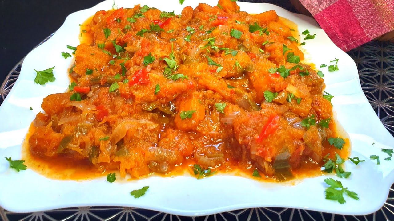 شكشوكة كابويا( القرع الاحمر/اليقطين)وصفة قديمة روووعة في المذاق