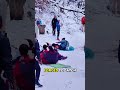The Pedestrian Forced to Hitch a Ride 🛷🚶‍♂️ #shortvideo