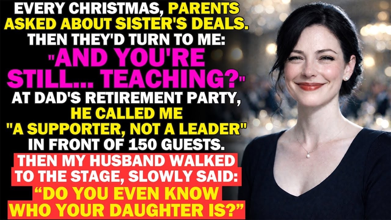 My Parents Humiliated Me at My Father's Retirement Dinner Then My Husband Revealed Who He Really Was