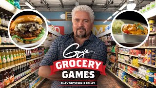 Challenge Firefighters Cook An Insanely Y Family Meal Guys Grocery Games Food Network