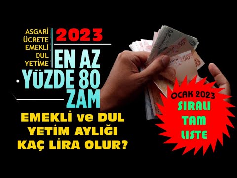 %80 zam gelirse emekli maaşı kaç lira olur? Sıralı liste! #emeklizammı