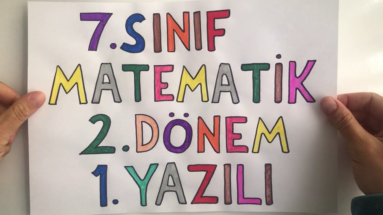 7. Sınıf Matematik 2. Dönem 1. Yazılı