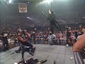 Sting death drops bischoff  ascends to the rafters after nwo surround the ring 1997 wcw