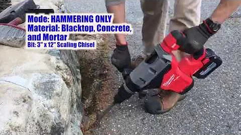 Milwaukee M18 1-3/4" SDS MAX Rotary Hammer Review and Chiseling Concrete 2718-20, 2718-22, 2718-21