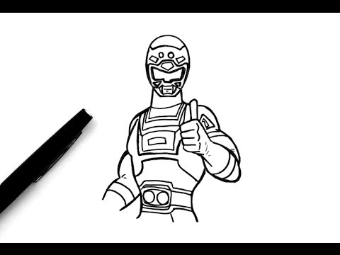 Comment dessiner un Power Ranger - YouTube