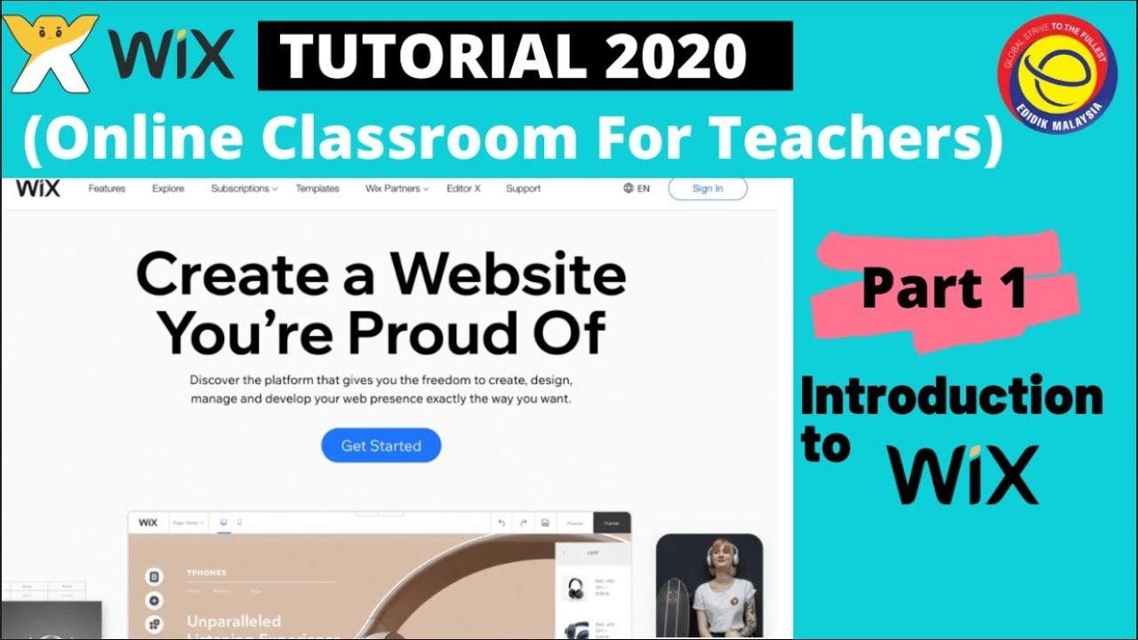Creating Classroom Website using WIX Part 1 Introduction to WIX - YouTube