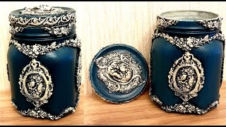 DIY/Vintage glass jars decoration/Home decor