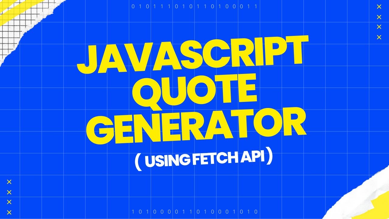 Генератор цитат на JavaScript с использованием Fetch API