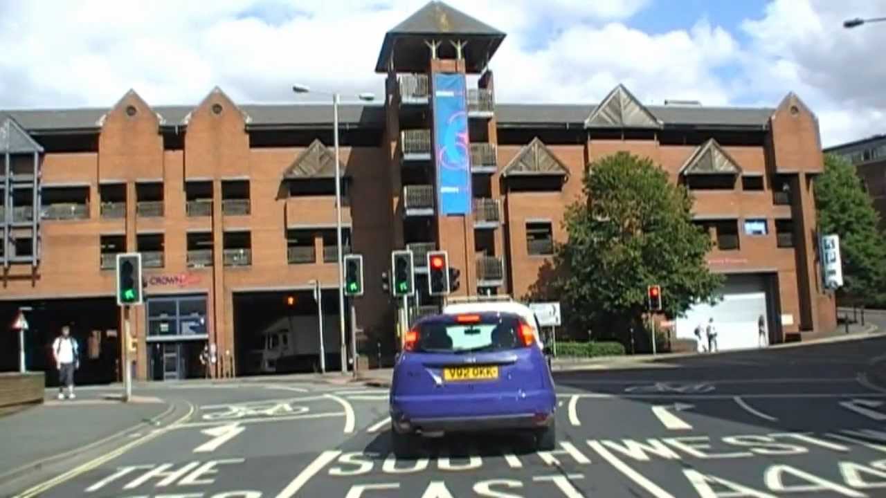 Driving Over Worcester Bridge Along North Parade, Dolday & All Saints Road, Worcester, England
