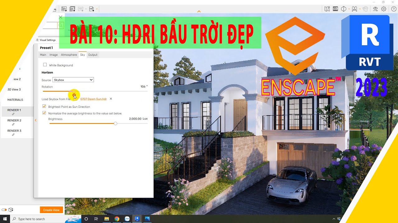 Tự Học Render Enscape Revit 2023 - Bài 10 - YouTube