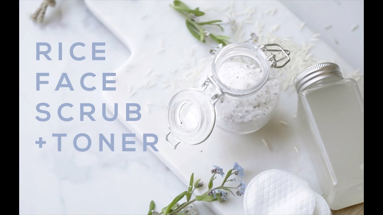 DIY RICE FACE SCRUB & TONER BRIGHT + CLEAR SKIN YouTube