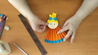 лялька маріонетка з паперу/ поробки для дітей