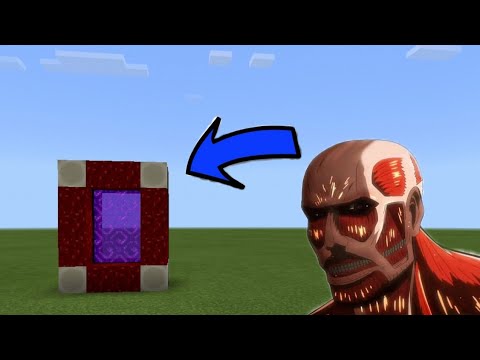 CARA MEMBUAT PORTAL ATTACK ON TITAN (shingeki no kyojin) - MINECRAFT BETA