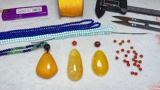 New Custom-made Amber Pendant Necklaces - DIY Jewelry Design