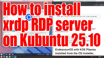 Kubuntu 25.10 xrdp how to install RDP server tutorial - September 2025 -d4b572a4