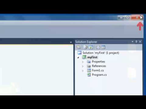 วิธีการปิดโปรเจ็กต์ Microsoft Visual C#2010.mp4
