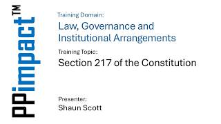 Section 217 of the Constitution