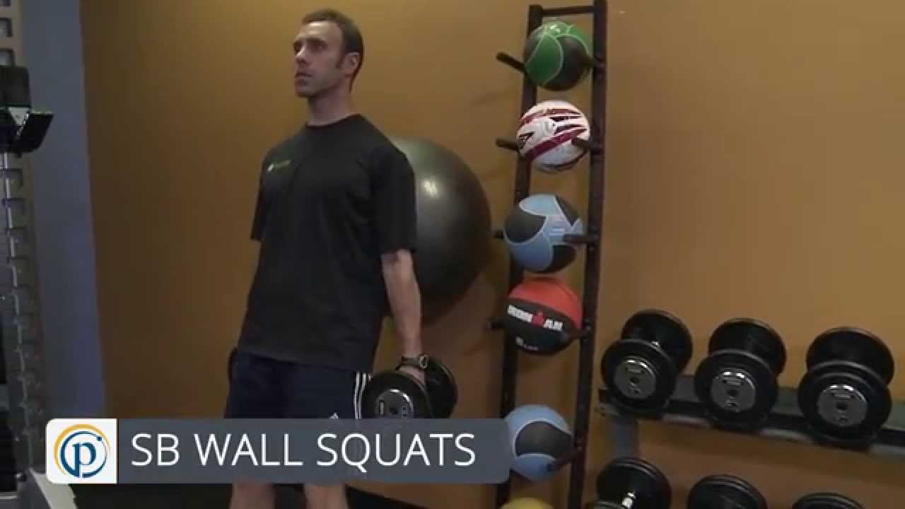Stability Ball Wall Squats YouTube