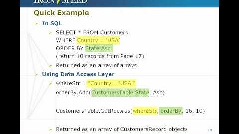 Accessing The Data Access Layer - Iron Speed Designer V6.2