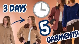 I sewed 5 garments in 3 days!