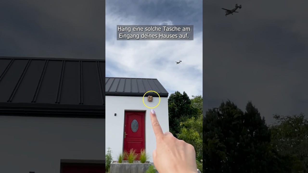 Nie wieder Wespen-Nester. Hänge das einfach über die Tür