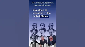 Nine Vice Presidents Have Succeeded To The Presidency Because The President Died Or Resigned BTN 