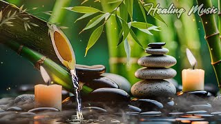 Relaxing music with the natural sound of Bamboo Fountain - Heals Inner Sadness, Calms the Mind