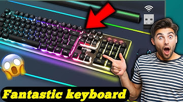 RedThunder K10 Wireless Gaming Keyboard and Mouse Combo, LED Backlit Rechargeable 3800mAh Battery,